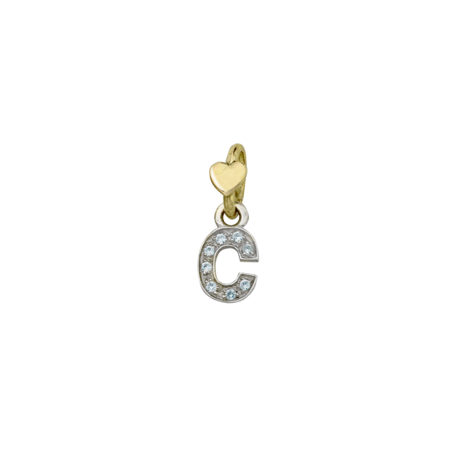 Lettere lz10k.g-c contromaglia oro giallo 9kt